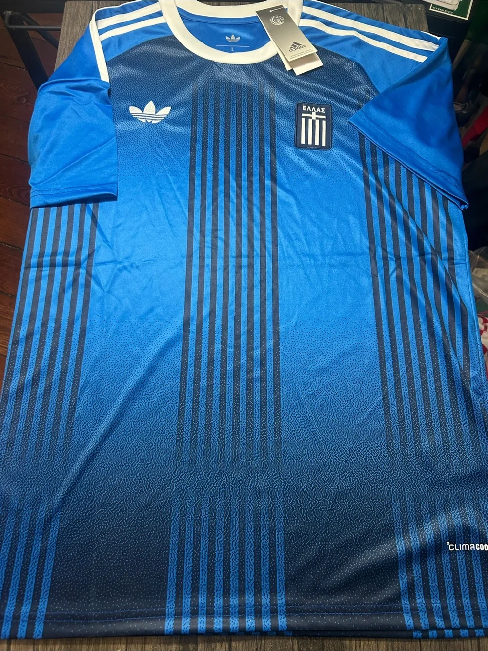 Adidas GREECE National Team Men’s JERSEY Sz M,L,XL,2X New w tags